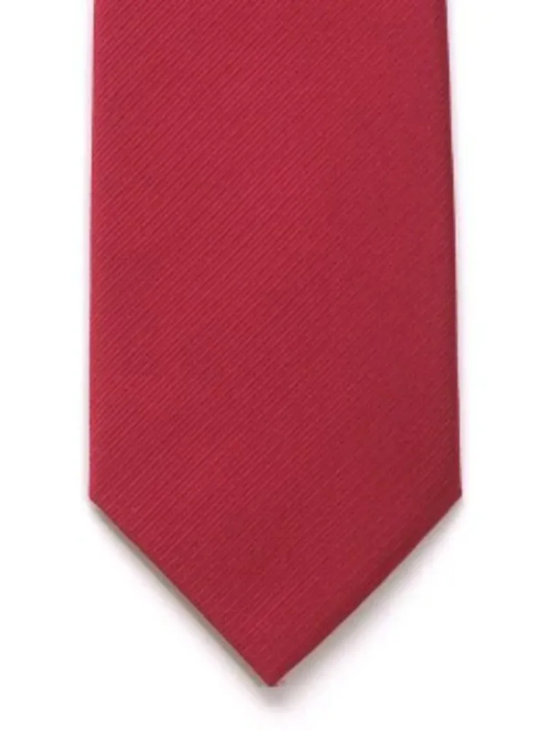 L.A. Smith Plain Silk Tie Red S5007/04
